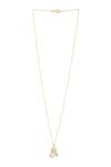 Kicky & Perky_Gold Plated Moissanite Polki Pendant Necklace _Online_at_Aza_Fashions