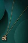 Buy_Kicky & Perky_Gold Plated Moissanite Polki Pendant Necklace 