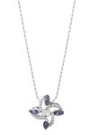 Shop_Kicky & Perky_Silver Plated Contemporary Lolite Moissanite Pendant Necklace _Online_at_Aza_Fashions