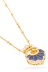 Buy_Kicky & Perky_Gold Plated Designer Moissanite Pendant Necklace _Online_at_Aza_Fashions