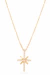 Buy_Kicky &amp; Perky_Gold Plated Moissanite Star Pendant Necklace _Online_at_Aza_Fashions