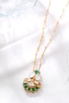 Buy_Kicky & Perky_Gold Moissanite Pendant Necklace 