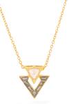 Shop_Kicky & Perky_Gold Plated Moissanite Pendant Necklace _Online_at_Aza_Fashions