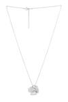 Shop_Kicky & Perky_Silver Plated Contemporary Floral Pendant Necklace _at_Aza_Fashions