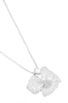 Shop_Kicky & Perky_Silver Plated Contemporary Floral Pendant Necklace _Online_at_Aza_Fashions