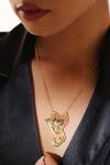 Buy_Kicky & Perky_Gold Plated Contemporary Pendant Necklace 