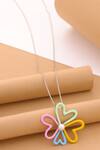 Shop_Kicky & Perky_Multi Color Heart Pendant Necklace_Online_at_Aza_Fashions