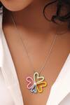 Kicky & Perky_Multi Color Heart Pendant Necklace_at_Aza_Fashions