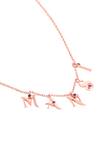 Buy_Kicky & Perky_Rose Gold Letter Pendant Necklace _Online_at_Aza_Fashions