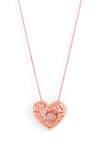 Shop_Kicky & Perky_Rose Gold Heart Shaped Pendant Necklace _Online_at_Aza_Fashions