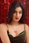 Buy_Kicky & Perky_Rose Gold Heart Shaped Pendant Necklace _at_Aza_Fashions