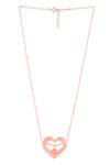 Kicky & Perky_Rose Gold Designer Heart Pendant Necklace _Online_at_Aza_Fashions