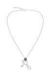 Buy_Kicky & Perky_Silver Plated Designer Moissanite Pendant Necklace _at_Aza_Fashions