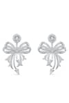 Shop_Kicky & Perky_Designer Silver Moissanite Earrings _Online_at_Aza_Fashions