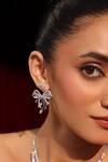 Kicky & Perky_Designer Silver Moissanite Earrings _at_Aza_Fashions