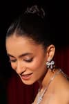 Buy_Kicky & Perky_Designer Silver Moissanite Earrings _at_Aza_Fashions