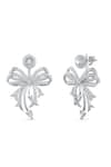 Shop_Kicky & Perky_Designer Silver Moissanite Earrings _at_Aza_Fashions