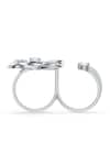 Shop_Kicky & Perky_Floral Motif Sterling Silver Ring _Online_at_Aza_Fashions