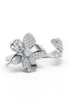 Kicky & Perky_Floral Motif Sterling Silver Ring _at_Aza_Fashions