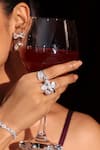 Buy_Kicky & Perky_Floral Motif Sterling Silver Ring _at_Aza_Fashions
