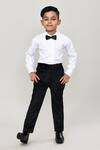Petite Pomme Black Velvet, Cotton Sequins Boys 3-piece Waistcoat Suit Online at Aza Fashions Petite Pomme_Black Velvet, Cotton Sequins Boys 3-piece Waistcoat Suit_Online_at_Aza_Fashions