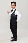 Buy_Petite Pomme_Black Velvet, Cotton Sequins Boys 3-piece Waistcoat Suit_Online_at_Aza_Fashions