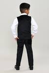 Shop_Petite Pomme_Black Velvet, Cotton Sequins Boys 3-piece Waistcoat Suit_at_Aza_Fashions