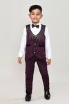 Buy_Petite Pomme_Purple Velvet, Cotton Sequins Boys 3-piece Waistcoat Suit_Online_at_Aza_Fashions