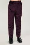 Buy_Petite Pomme_Purple Velvet, Cotton Sequins Boys 3-piece Waistcoat Suit