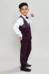 Shop_Petite Pomme_Purple Velvet, Cotton Sequins Boys 3-piece Waistcoat Suit