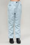 Buy_Arihant Rai Sinha_Blue , Satin Boys 3-piece Waistcoat Suit 