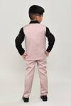 Shop_Petite Pomme_Black Cotton Boys 3-piece Waistcoat Suit_at_Aza_Fashions