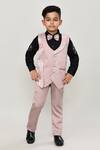 Buy_Petite Pomme_Black Cotton Boys 3-piece Waistcoat Suit_at_Aza_Fashions