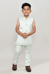 Buy_Arihant Rai Sinha_Green Polyester Embroidery Solid Waistcoat And Trouser Set With Blazer _Online_at_Aza_Fashions