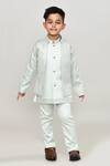 Buy_Arihant Rai Sinha_Green Polyester Embroidery Solid Waistcoat And Trouser Set With Blazer 