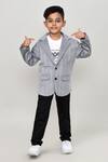 Buy_Arihant Rai Sinha_Gray Velvet, Cotton, Polyester 3-piece Designer Suit Set _at_Aza_Fashions