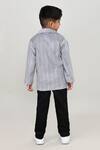 Shop_Arihant Rai Sinha_Gray Velvet, Cotton, Polyester 3-piece Designer Suit Set _at_Aza_Fashions
