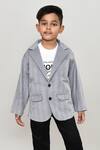 Buy_Arihant Rai Sinha_Gray Velvet, Cotton, Polyester 3-piece Designer Suit Set 