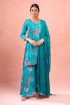 Buy Naintara Bajaj Sky Blue Georgette Embroidery Digital Printed Kurta Set at Aza Fashions Buy_Naintara Bajaj_Sky Blue Georgette Embroidery Digital Printed Kurta Set_at_Aza_Fashions