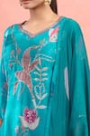 Buy Naintara Bajaj Sky Blue Georgette Embroidery Digital Printed Kurta Set Buy_Naintara Bajaj_Sky Blue Georgette Embroidery Digital Printed Kurta Set