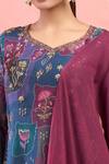Samyukta Singhania_Multi Color Georgette Embroidery Digital Printed Kurta Set _Online_at_Aza_Fashions