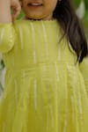 Shop_Petite Pomme_Yellow Cotton Pearls Sunshine Anarkali Set _Online_at_Aza_Fashions