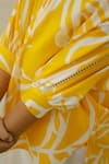Samyukta Singhania_Yellow Cotton Pine Print Kurta Set _Online_at_Aza_Fashions