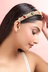 Samyukta Singhania_Gold Pearls Polki And Hair Band _Online_at_Aza_Fashions
