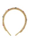 Shop_Samyukta Singhania_Gold Pearls Polki And Hair Band _Online_at_Aza_Fashions