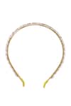 Nazaakat By Samara Singh_Gold Pearls Polki And Hair Band _Online_at_Aza_Fashions