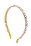 Buy_Nazaakat By Samara Singh_Gold Pearls Polki And Hair Band _Online_at_Aza_Fashions