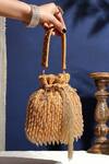 Buy_Nazaakat By Samara Singh_Gold Embroidery, Beads Hand Potli Bag _at_Aza_Fashions