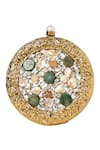 Buy Nazaakat By Samara Singh Gold Crystals, Stones Designer Hand-embellished Round Clutch Online at Aza Fashions Buy_Nazaakat By Samara Singh_Gold Crystals, Stones Designer Hand-embellished Round Clutch _Online_at_Aza_Fashions