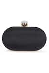 Samyukta Singhania_Black Hand-embroidered Clutch Bag _Online_at_Aza_Fashions